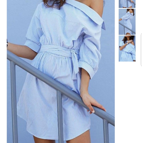 Off the shoulder shirt dress - Picture 3 of 5